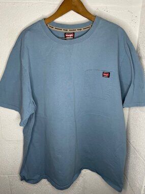 Light Blue Wrangler Workwear Tee with Pocket